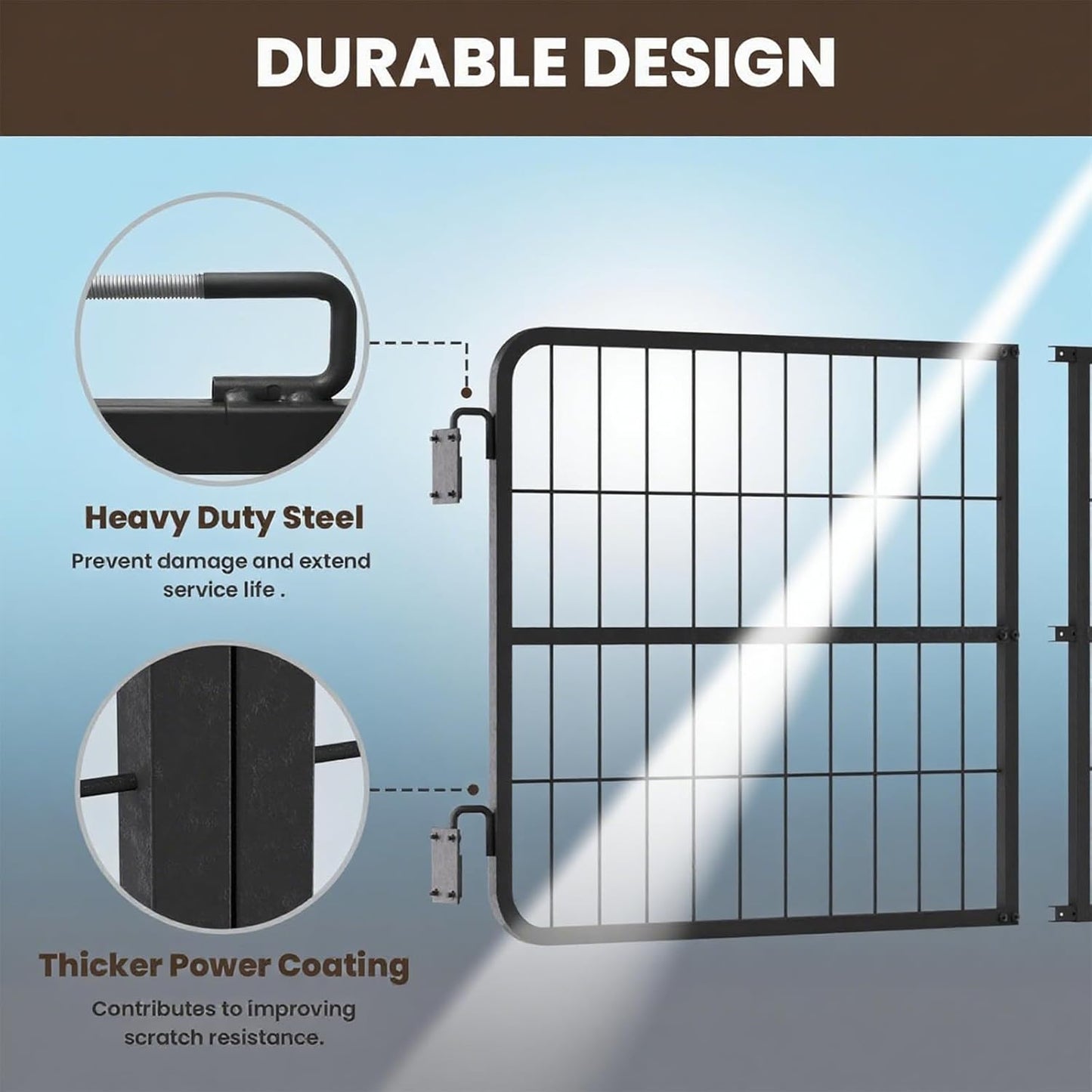 48 x 24 inches Stall Guards for Horses, 4 inches Thickened Horse Stall Gates, Heavy Duty Steel Yoke Design Fits Anxiety Horses, Standard Barn Doorways, Stall & Muck Supplies