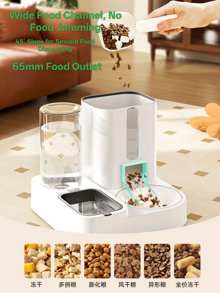 Green Living Pet Automatic Feeder,Water Feeder:Self-Balancing Environmental Feeder Solution