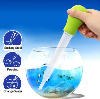 SLSON Aquarium Coral Feeder Waste Cleaner for Fish Tank Maintenance Long Pipette Suction Dropper Tool Acrylic Water Transfer Waste Remover Fish Feeder (20.4 inches)