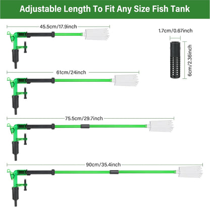 AQQA Aquarium Siphon Gravel Vacuum Fish Tank Cleaner kit,Stress Ball Python Water Changer,Extendable Length and Fixed On Fish Tank,Manually Water Changer Wash Sand S