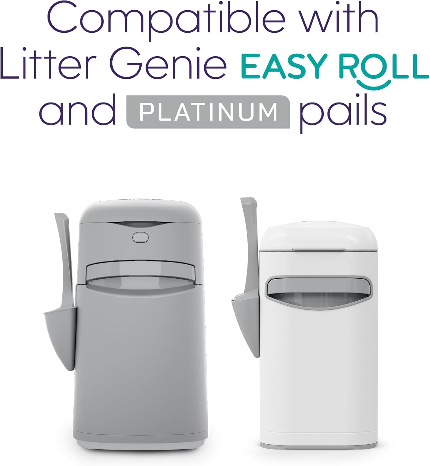 Litter Genie Easy Roll Refill Bags (1-Pack) | Up to 6 months of supply in 1 Roll of 24 tear-off Bags | Ultimate Odor Control Cat Litter Bags