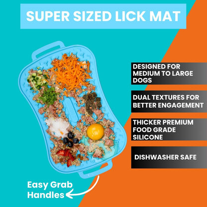 Marley Reversible Lick Mat. Reversible Dog Lick Mat. Lick Mat for Dogs. Premium Food-Grade Silicone Slow Feeder Dog Feeding Mat Non-Slip Design Dog Treat Mat