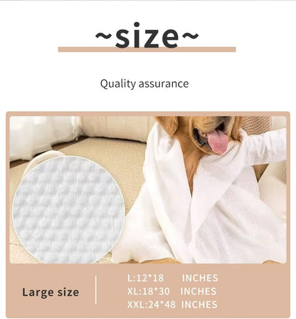 Toner Depot XL Pet Grooming Bath Wipes, Huge Rinse-Free Towels for Cleaning and Deodorizing Plant-Based Hypoallergenic Wipes for Dogs and Cats, 3 Pack (XXL 24x48)