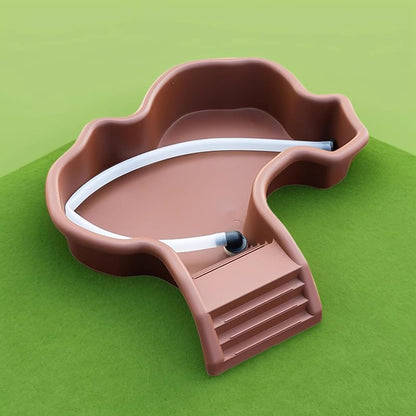 Turtle Bathtub, Bathtub with Ramp – Easy to Clean Soaking Tub with Drain for Aquarium Balcony Living Room Garden