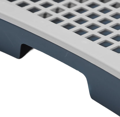 Dog Training Toilet with Wall Column, Removable Portable Puppy Mesh Training Potty, Indoor Dog Litter Box for Large Small Medium Pets, Plastic Material with Chew Design (Dark Blue)