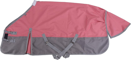 LEAFOREST 1200D Horse Blanket Waterproof Breathable Turnout (no Filling) Standard Neck Horse Sheet Pink Grey 78IN