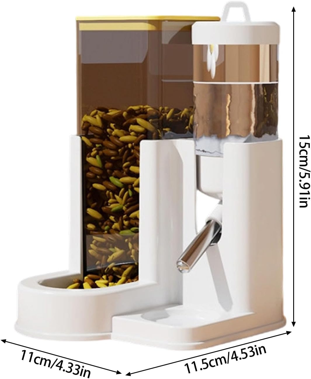 Transparency Automatic Hamster Feeder Water Dispenser Food and Water for Small Animal Easy Designs Hamster for Home Use