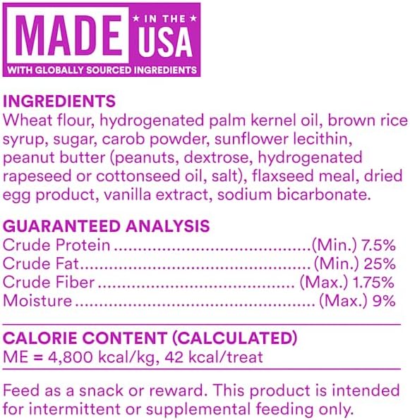 Peanut Butter Chip Cookie Dog Treats – 2 Pack (6 oz Each, 12 oz Total) – Crunchy Oven-Baked Biscuits with Carob Chips – Made in USA Training & Reward Snacks