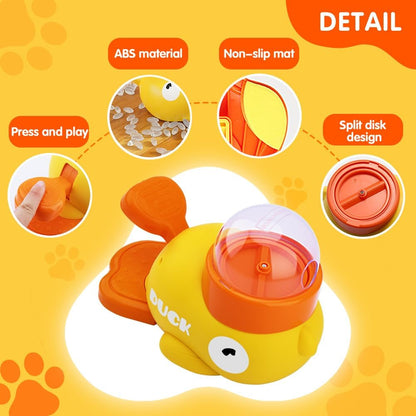 Interactive Cat Treat Dispenser, Slow Feeder Cat Puzzle Toy Duck Shaped Design