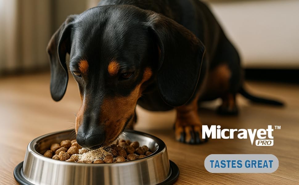 MicraVet-Perfect Breath- Dental Care Meal Topper for Dogs–Reduces Plaque & Tartar, Supports Gut Health,Natural Probiotic Oral Powder with Colostrum, Zeolites & Cranberry – Freshens Breath, 5 oz