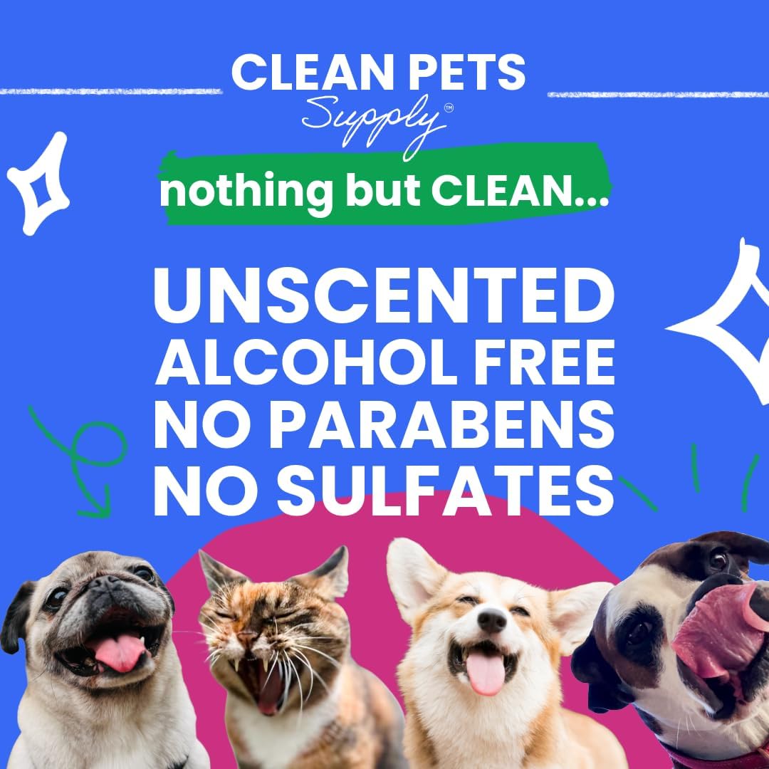 Unscented Pet Cleaning Wipes 80 Count No frangrance, Grooming Wipes for Dogs and Cats