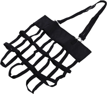 Pssopp Horse Stall Box Fan Holder, Stall & Muck Supplies Strength Safe Hanging Fan Bag for Horse Stable Riding Arenas Ranch Box Holder, Adjustable High Hanging Web