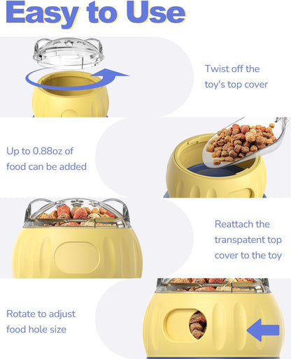 Cat Puzzle Feeder - Interactive Cat Toy & Dog Toys, Treat Dispenser for Indoor Cats, Small Dogs, Puppies | Slow Feeder to Keep Busy