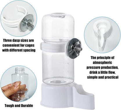 Automatic Pet Bird Water Feeder, Water Dispenser for Cage, Bird Cage Suspended Automatic Pet Water Feeder, Parrot Feeders for Parakeet Budgie Cockatiel Lovebirds Canary Finch