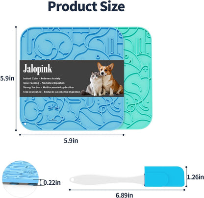 Lick Mat for Dogs & Cats,Dog Lick Mat with Suction Cups for Anxiety Relief, Slow Feeder Dog Licking mat, Puppy Lick mat for Bath Time, Grooming & Training (S & L)