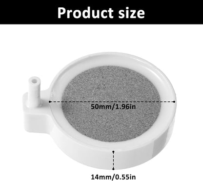 Fish Tank Nano Air Stone, 2 Inch Nano Fish Tank Bubbler, Ultra Quiet Airstone, High Dissolved Oxygen Diffuser, Aquarium Bubbler for 5 to 30 Gallon Tanks(No Air Pump and Air Tube)