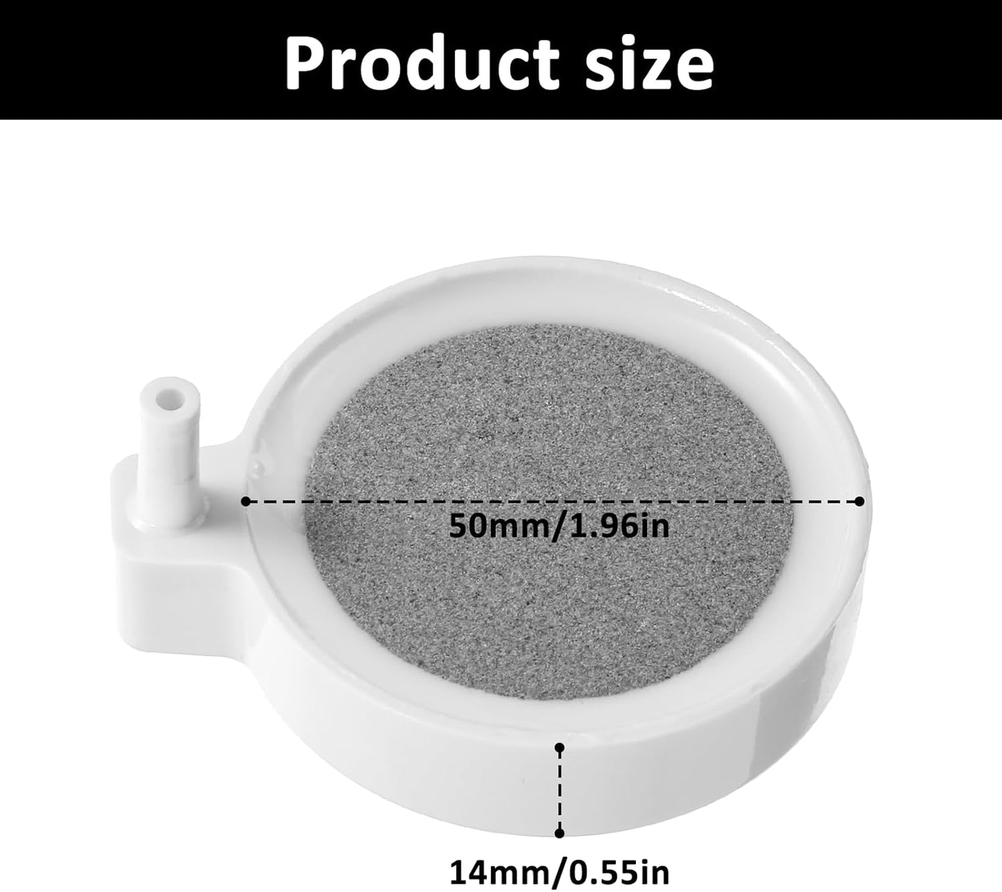 Fish Tank Nano Air Stone, 2 Inch Nano Fish Tank Bubbler, Ultra Quiet Airstone, High Dissolved Oxygen Diffuser, Aquarium Bubbler for 5 to 30 Gallon Tanks(No Air Pump and Air Tube)