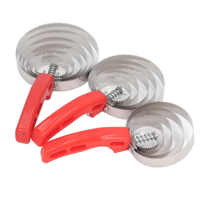 3pcs Horse Curry Comb Set, Stainless Steel Grooming Comb for Horses, Multipurpose Double Sided Design with 4 Rings 5 Rings 6 Rings, Comfortable Handle for Cattle Goat Dogs and Othe