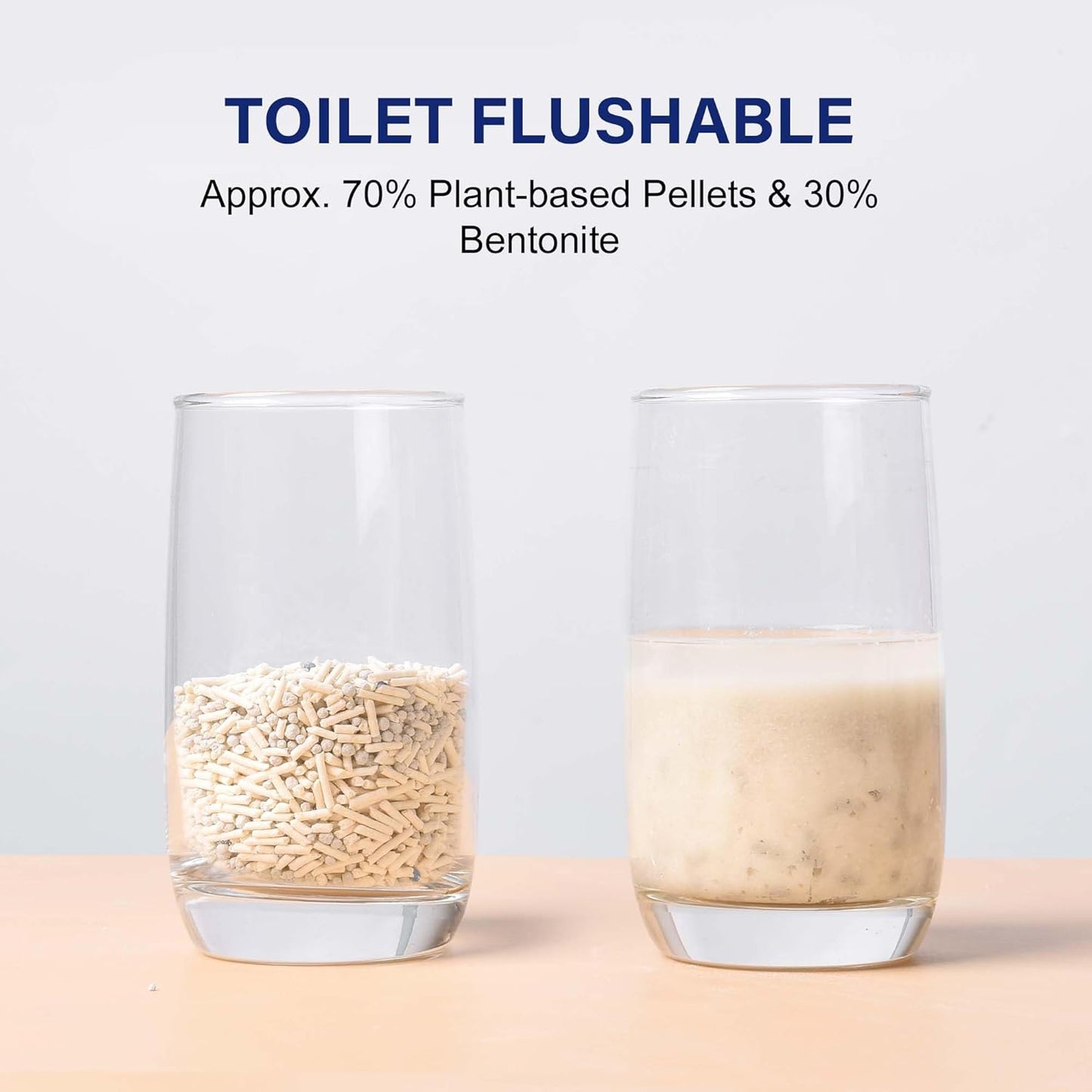 HONEY CARE Petrichor Mix Cat Litter I Tofu Cat Litter I Nature Plant-Based Pellets and Bentonite Sustainable I Low-Dust Qucik Clumping Superior Odor Control, 24-lbs Value Pack (6 lbs x 4)