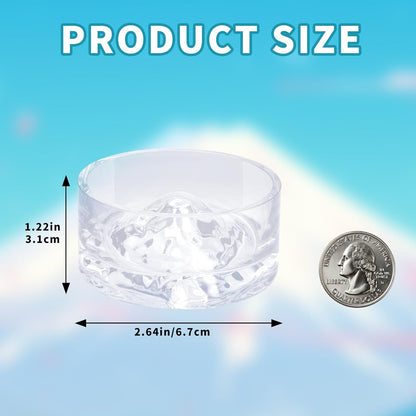 Jumping Spider Enclosure Accessories, 2 Pack Glass Feeding Dish for Food and Water, Little Food Bowl for Jumping Spider, Tarantula, Beetle and Other Small Pets