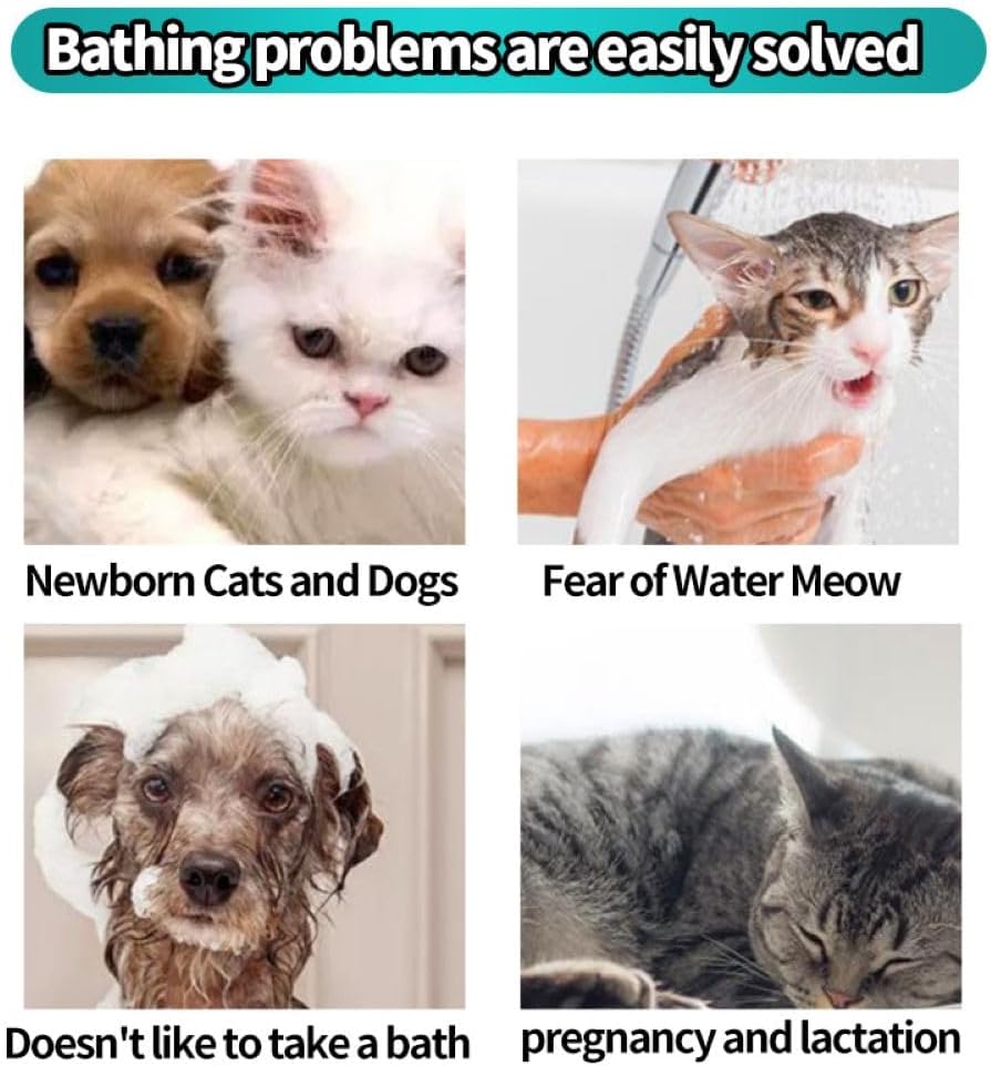 Pet Cleaning Glove Wipes for Dogs & Cats 6 PCS Individual Packed Unscented Dog Wipes Cleaning Deodorizing Gloves Pet Face and Body Disposable Bathing Wet Glove Wipes for Fur Ears Paws Butt