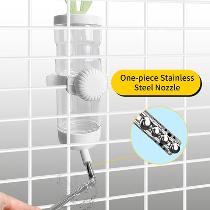 Hamster Water Dispenser,Small Animal Water Bottle Automatic Bottle Dispenser Large Capacity for Rabbits, Guinea Pigs, Hamsters, Ferrets, Chinchillas, Hedgehogs & Rodents (Green, 550ML/18.6OZ)