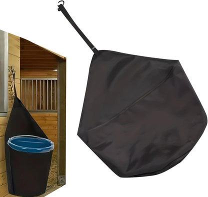 Horse Food Bags, Horse Trailer Bucket Bag 19 Liter | Portable 900D Polyester Cattle Feeder Holder, Cattle Trailer Accessories