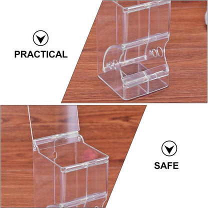 Automatic Hamster Food Feeder Cage Bowl Anti-Spill Food Dispenser with Fixing Clip for Squirrels Hedgehogs and Guinea Pigs Small Animal Feeding Supplies