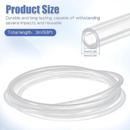 Aquarium Airline Tubing 9.8 Feet Standard 3/16" Air Hose for Fish Tank Air Pump Flexible Fish Tank Airline Tubing Aquarium Tubings Hose for Aquariums Garden Terrarium Pond