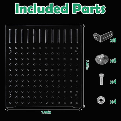 PINVNBY 5 Gallon Fish Tank Divider, Acrylic Aquarium Divider with 8 PCS Suction Cups, Transparent Fish Tank Separator for Betta Fish (Size: 20 x 18 cm/7.87 x 7.08 in)