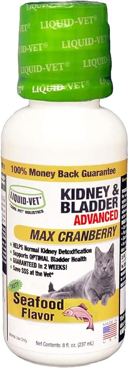 LIQUID-VET Feline Kidney & Bladder Advanced Formula, Seafood Flavor, 8 oz