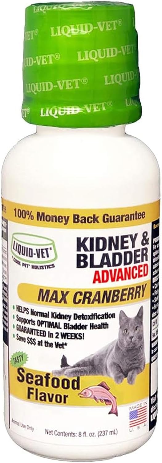LIQUID-VET Feline Kidney & Bladder Advanced Formula, Seafood Flavor, 8 oz