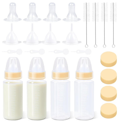 Puppy Kitten Nursing Bottle 5oz - Small Animal Feeding Kit with Nipples | Hand Feeding Supplies for Puppies, Kittens, Rabbits, Ferrets & Newborn Pets