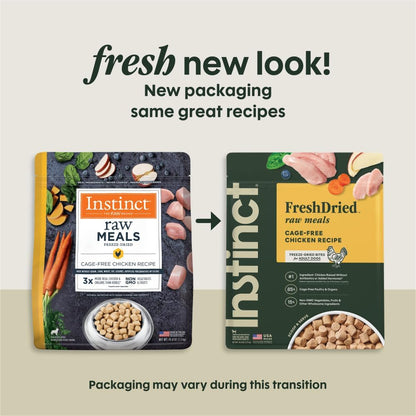 Instinct Freeze Dried Raw Meals, Natural Dry Dog Food, Grain Free - Cage Free Chicken, 45 oz. Bag