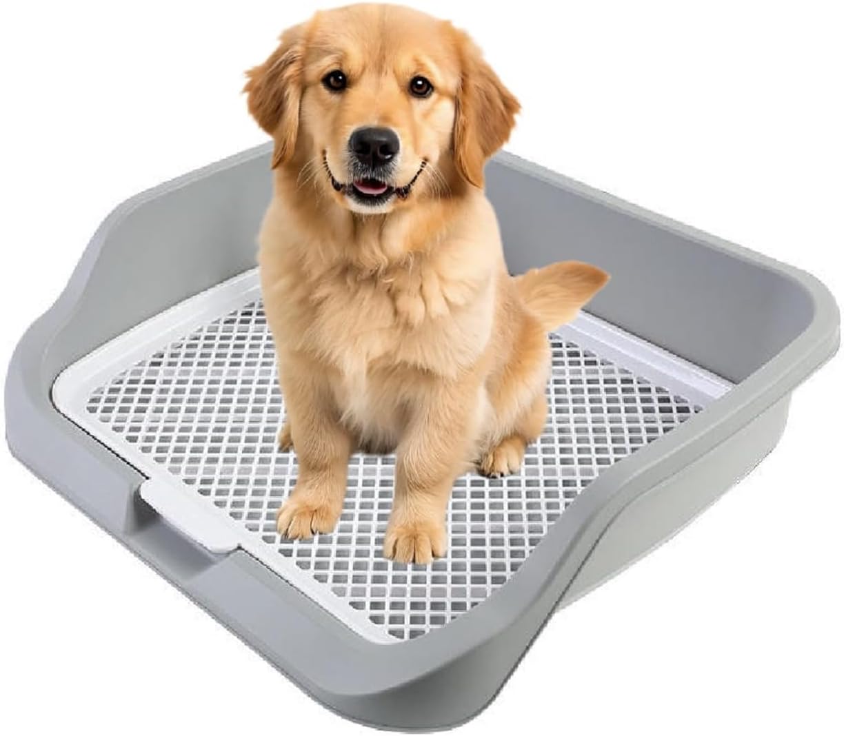 Dog Pee Pad Holder, XL Puppy Potty Training Tray, Indoor Dog Litter Box with Secure Pad Lock, Puppy Pads Holder for Small/Medium/Large Dogs, 21.6" x 17.7