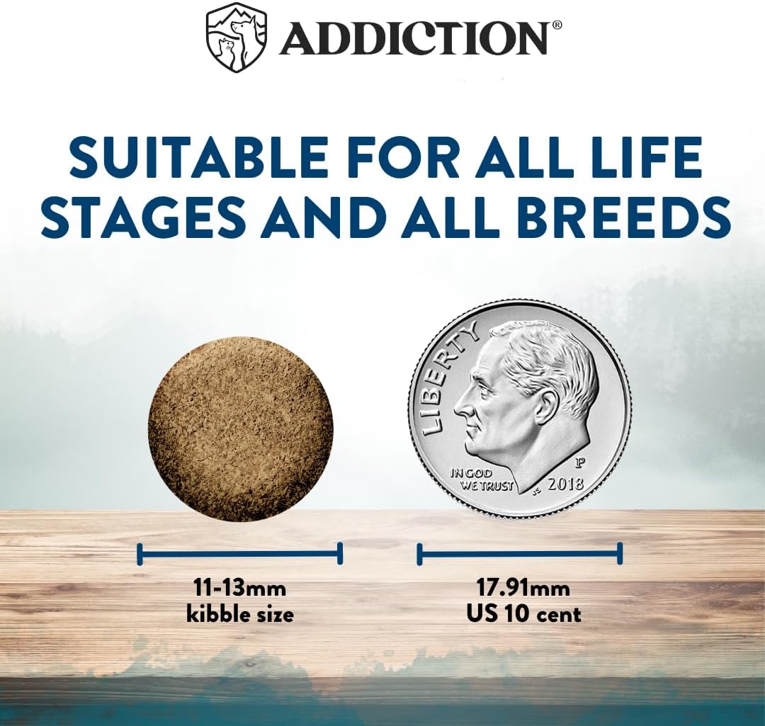 Addiction Wild Islands Pacific Catch - NZ King Salmon, Mackerel & Hoki - Whole Prey Diet with Omega-3 Rich Fish - High-Protein Grain-Free Dry Dog Food for All Life Stages - 20lbs