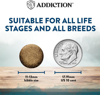 Addiction Wild Islands Pacific Catch - NZ King Salmon, Mackerel & Hoki - Whole Prey Diet with Omega-3 Rich Fish - High-Protein Grain-Free Dry Dog Food for All Life Stages - 20lbs