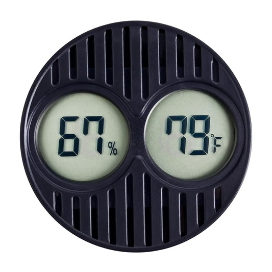CIGAROL Mini Digital Hygrometer & Thermometer for Humidors — Indoor/Outdoor Temperature & Humidity Gauge for Greenhouse, Incubator, Reptile Terrarium & Jars, °F/°C（Pack of 1）