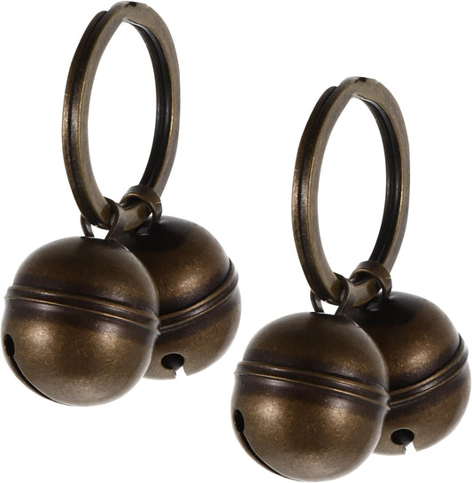 TOYANDONA Pet Collar Bells Loud Copper Dog Training Bell with 30Mm Split Ring for Dogs and Cats DIY Pet Accessories