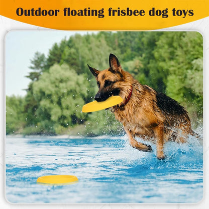 Dog Flying Disc Toy,9 Inch Indestructible Flying Disc for Throwing and Training Dog Frisbee Outdoor Play,Durable Water Pool Float Dog Toys Safe on Teeth,EVA Material for for Medium Large Dogs