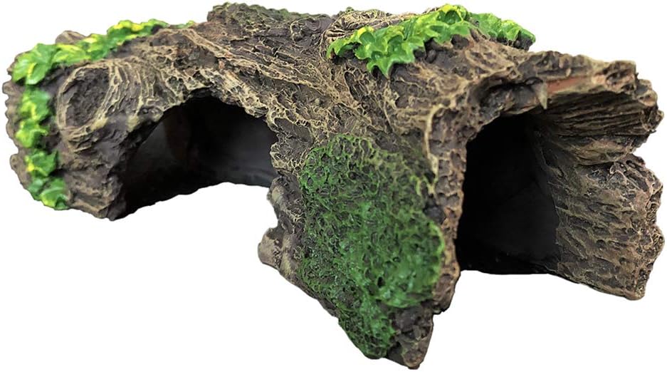 SLOCME Aquarium Wood Ornament Fish Tank Trunk Decoration - Driftwood Decor with Cave for Fish and Shrimp to Swim Through Or Hide Out
