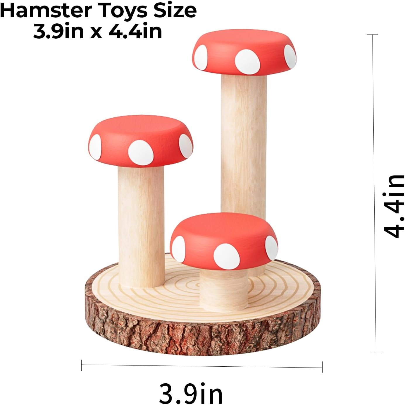 Mini&Moe Hamster Climbing Toys Wooden Stairs Small Animal Cage Accessories Enrichment Toys for Rat, Gerbil, Ferret, Chinchilla, Guinea Pig