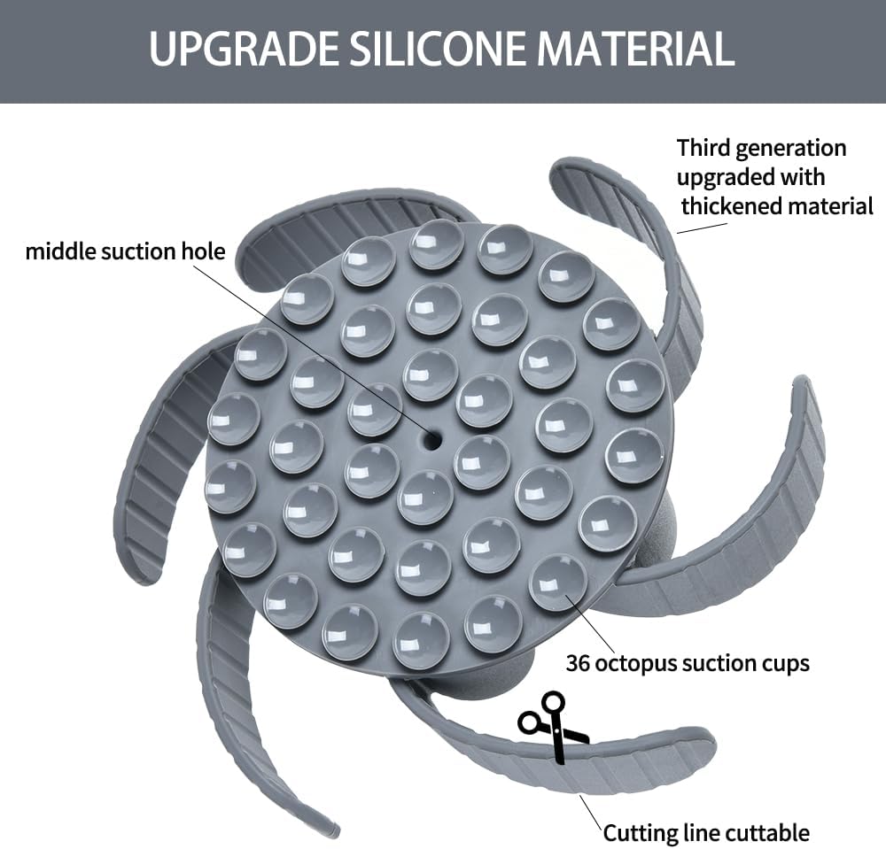 Slow Feeder Dog Bowls Insert,Third Generation upgradedSuper Firm Eating Bowl（Cuttable） for Large Breed and Medium Small Size Compatible with Regular Elevated Metal Glass Dog Bowl (Gray)