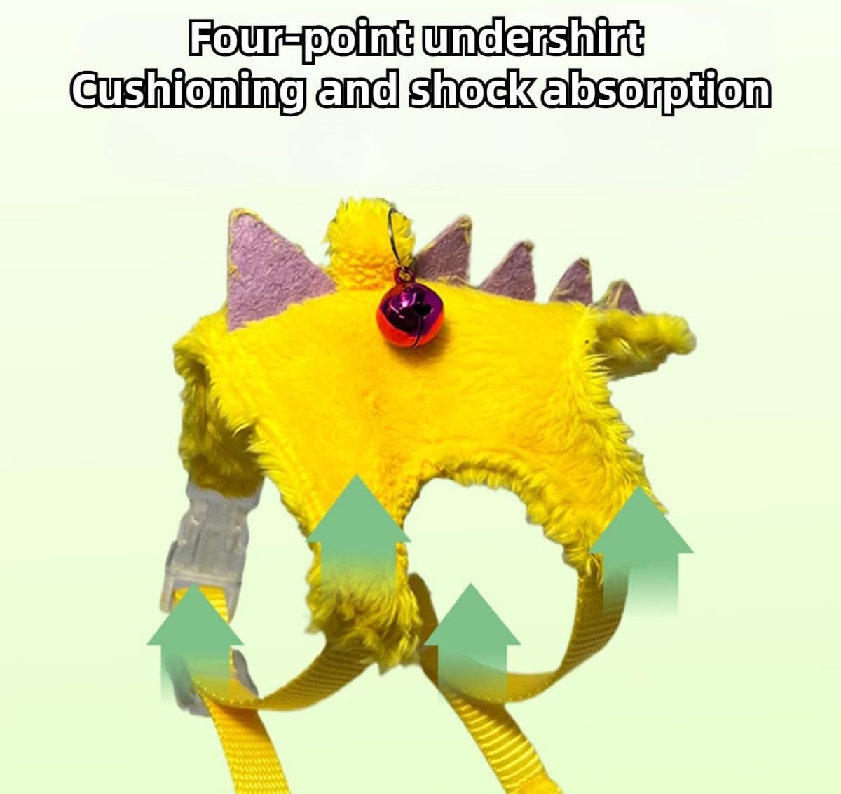 Ferret Harness and Leash Set Small Animals Vest Harness with Safe Bell Dinosaur Shaped Walking Clothes for Baby Rabbit Guinea Pig Teacup Chihuahua Mouse and Other Small Pet (Blue)