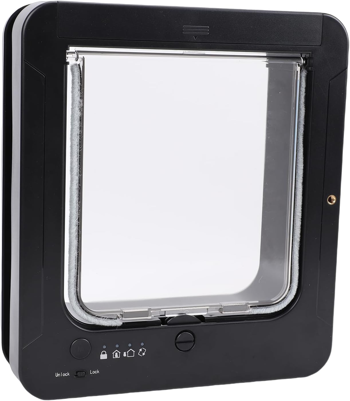 Generic Smart Cat Door, Automatic Flap Opening Cat Pet Door Collar Activated Dog Entry with 2 Collar Sensor, Remote Control, for Interior and Exterior, 10.24x11.61in