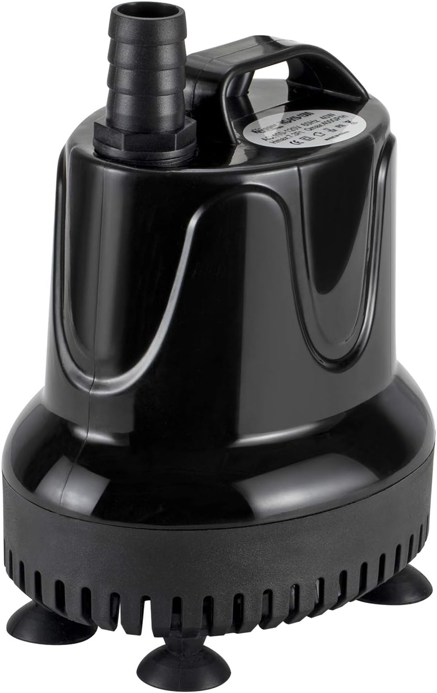 hygger 215 GPH Quick Water Change Aquarium Pump Submersible Fountain Water Pump Fish Tank Pond Drain Transfer Pump with 2 Adaptors