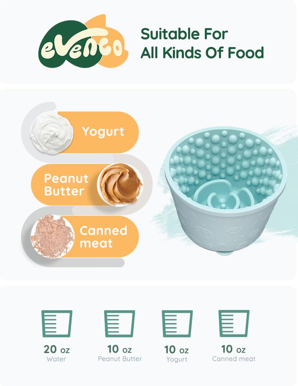 Slow Feeder Bowl Bundle: Pink Frozen Lick Mat (8.0" x 1.4") + Mint Green Starry Sky Feeder (5.3" x 3.7"), Freeze-Friendly Lick Bowl with Suction Cups for Enrichment and Anxiety Relief