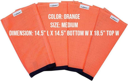 SHOOFLY Horse Leggins, Prevent Paintful Fly Bites, Reduces Stress & Stomping, Chemical-Free Plastic Mesh Material (Orange/Medium)