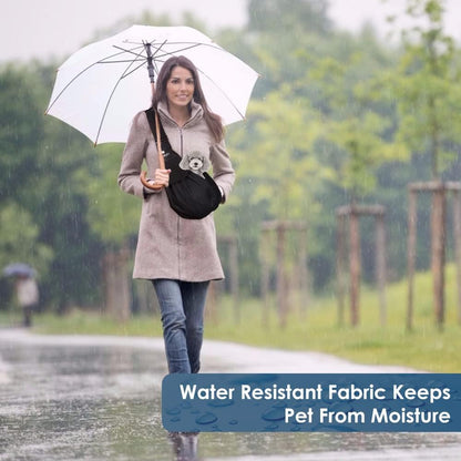 Lukovee Pet Sling, Hand Free Dog Sling Carrier Adjustable Padded Strap Tote Bag, Shoulder Bag with Safety Belt & Front Pocket for Small Dog Cat Puppy (BN,M)