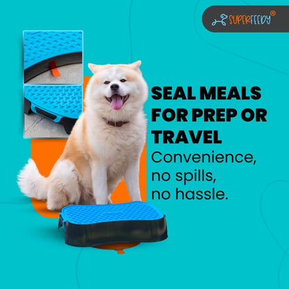 4-in-1 Slow Feeder Dog Bowl with Lick Mat – BPA-Free, Food Grade Silicone, Large Capacity for Large Dogs